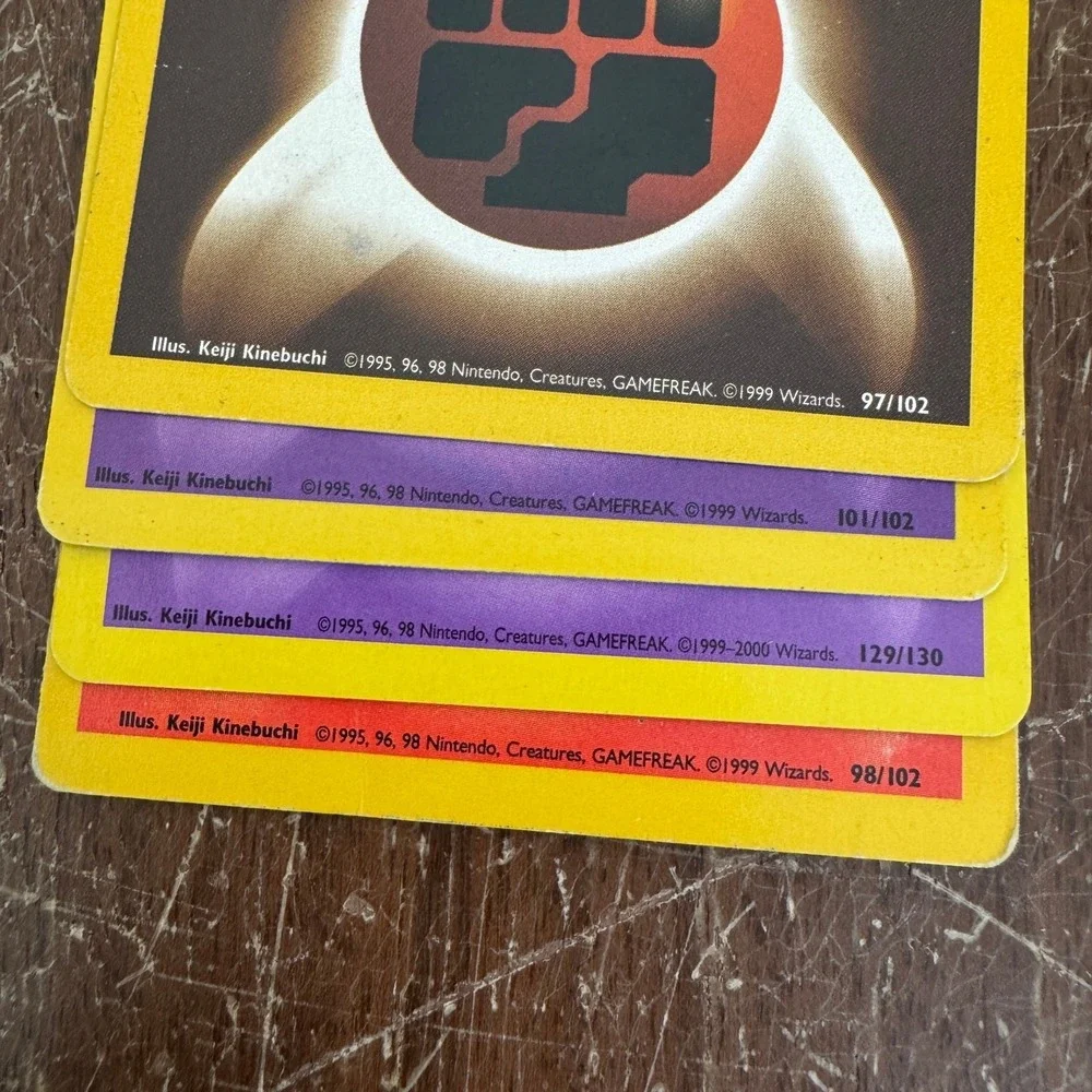 Pokemon VINTAGE 90s ENERGY‎ Card Set USED Fire Grass Fighting Water Psychic